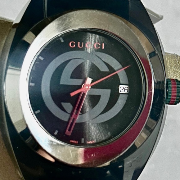 Gucci Sync YA137101 Men’s Stainless Watch ~ Quartz Movement ~ New W/Book & Tags - Picture 5 of 16